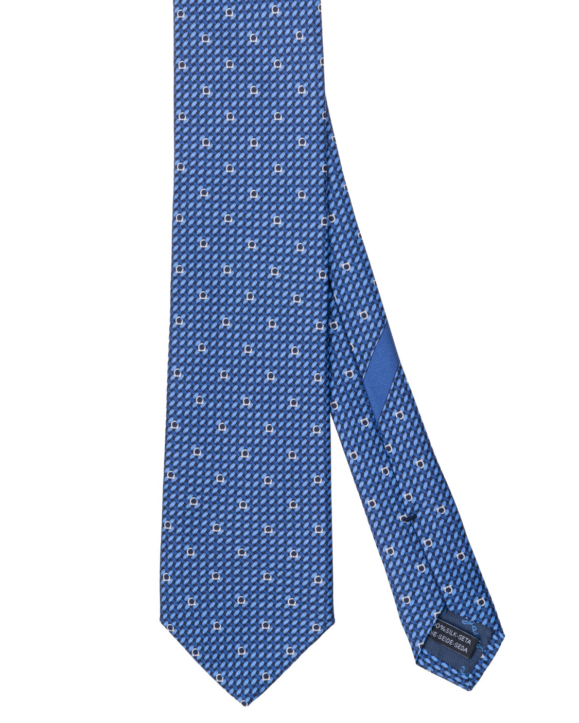 shop SALVATORE FERRAGAMO  Cravatta: Salvatore Ferragamo cravatta in seta con stampa Gancini, inserita in una fitta maglia colorata. 
Composizione: 100% seta.
Made in Italy.. 350263 4MAGLIA-001731639 number 8285416